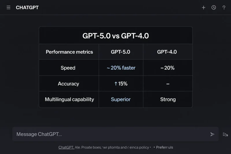 AI 인공지능 GPT5.0과 GPT4.0 성능 기능 차이 분석